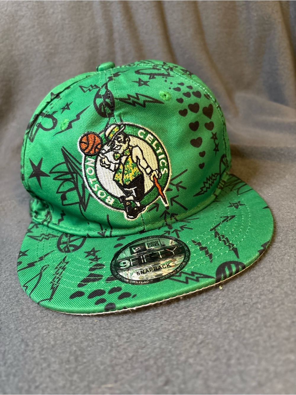 New Era Green Boston Celtics Graphic Snapback Hat